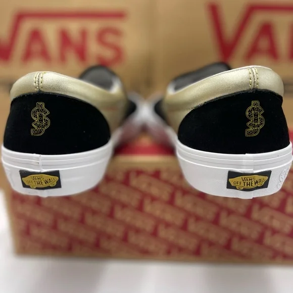 Vans Men’s Slip-On Pro(Shake Junt) Black/Gold Sneakers VN0A347V13L